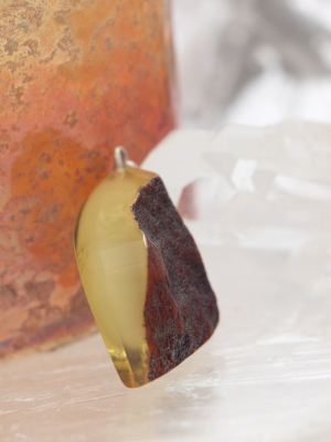 Amber Pendant in Sterling Silver